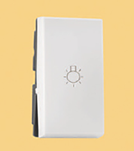 IndoAsian Make Shynora 1 way 6A Switch with light marking  1 Module White Color
