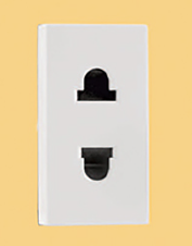 IndoAsian Make Shynora Euro US socket 1 Module White Color