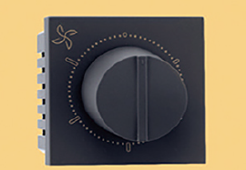 IndoAsian Make Shynora Fan Regulator 100 Watt 360 degree  2 Module Grey Color 