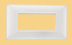 Indo Asian Make Shynora 4 Module Plate & Frame White Color