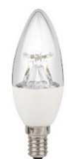 LED Candle Clear Dimmable 3.3W E14